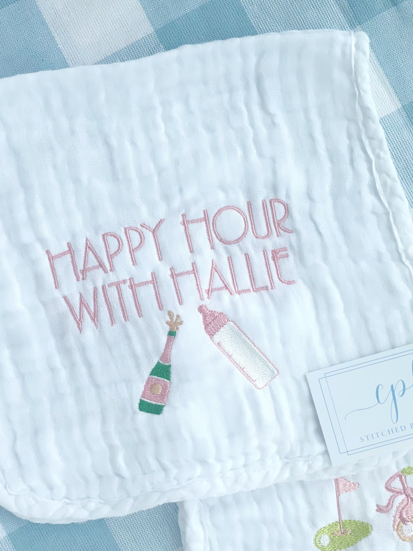 Happy Hour Burp Cloth